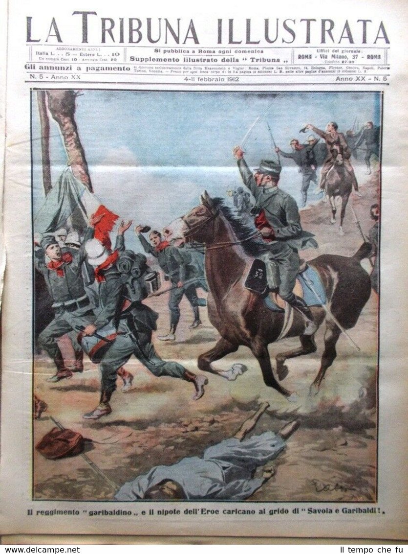 La Tribuna Illustrata 4 Febbraio 1912 Igiene Favignana Tripolitania Roma …