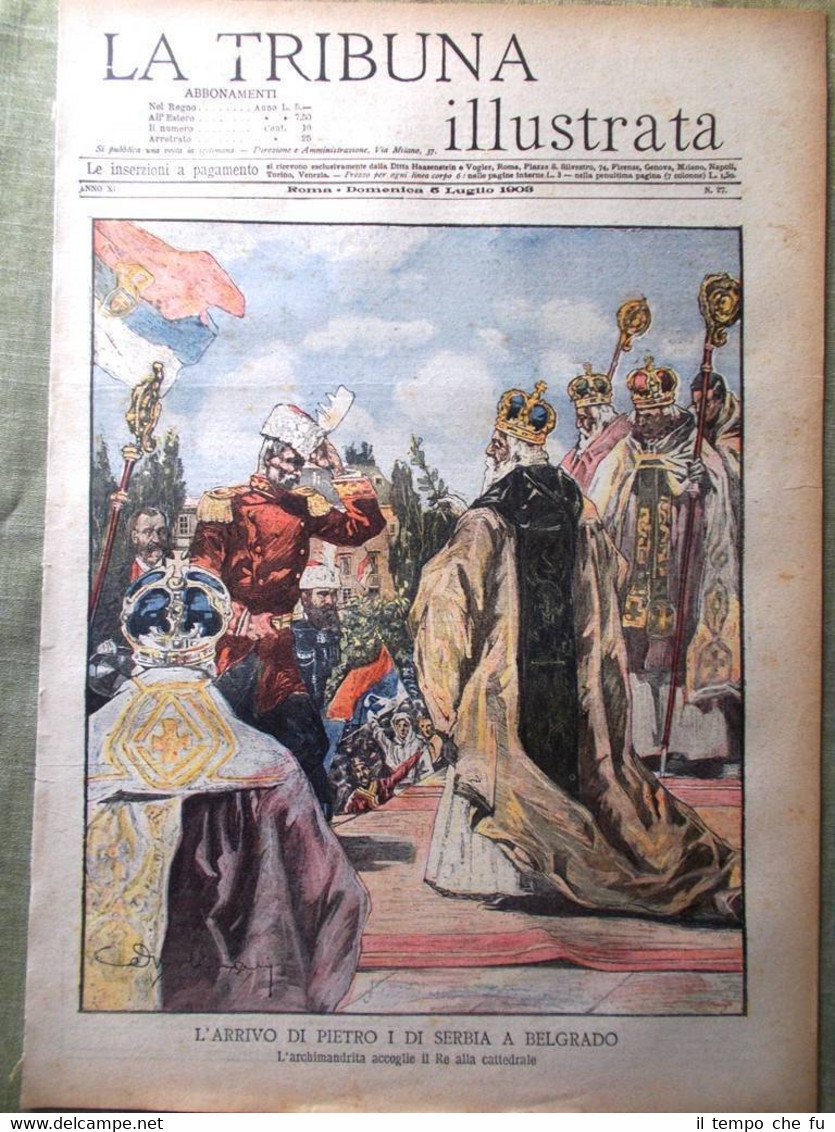 La Tribuna Illustrata 5 Luglio 1903 Tonnare Favignana Serbia Vaughan …