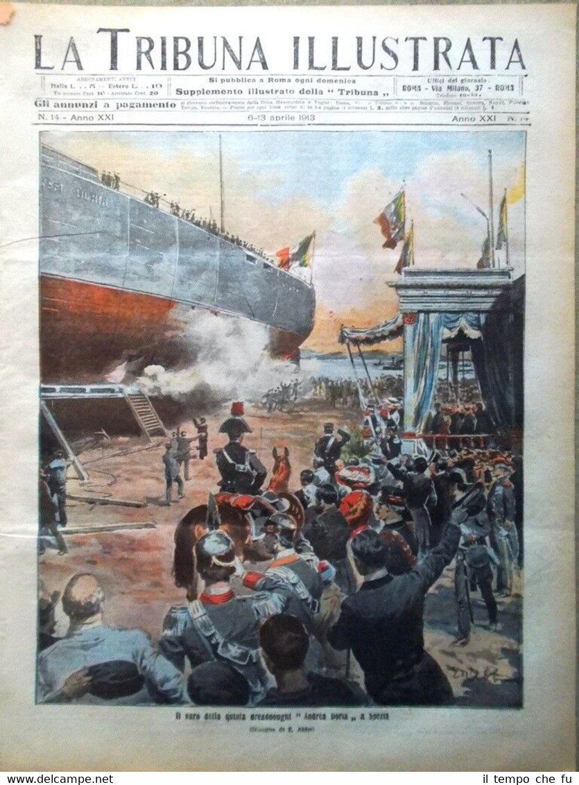 La Tribuna Illustrata 6 Aprile 1913 Respighi Wagner Messina Taranto …