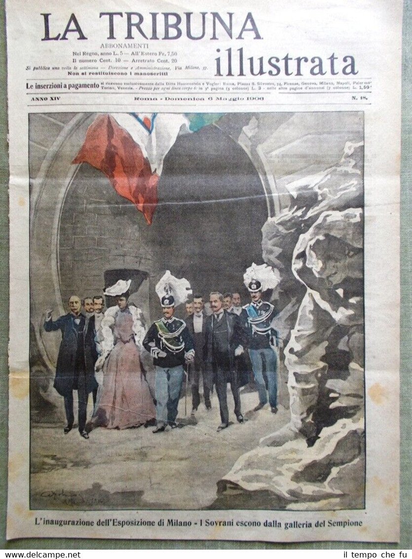 La Tribuna Illustrata 6 Maggio 1906 Vesuvio Olimpiadi Atene Sempione …