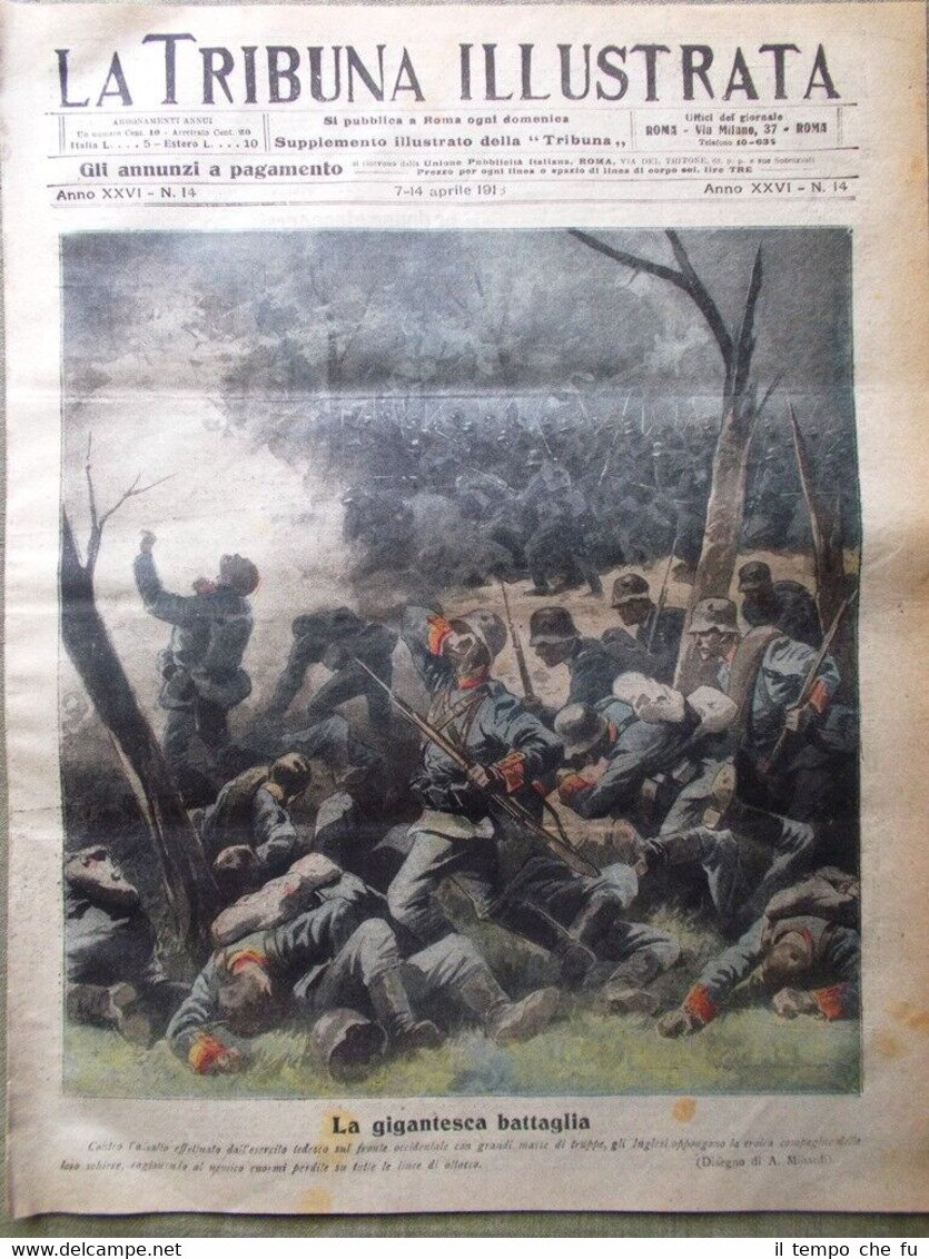 La Tribuna Illustrata 7 Aprile 1918 WW1 Darnley Marte Caffè …