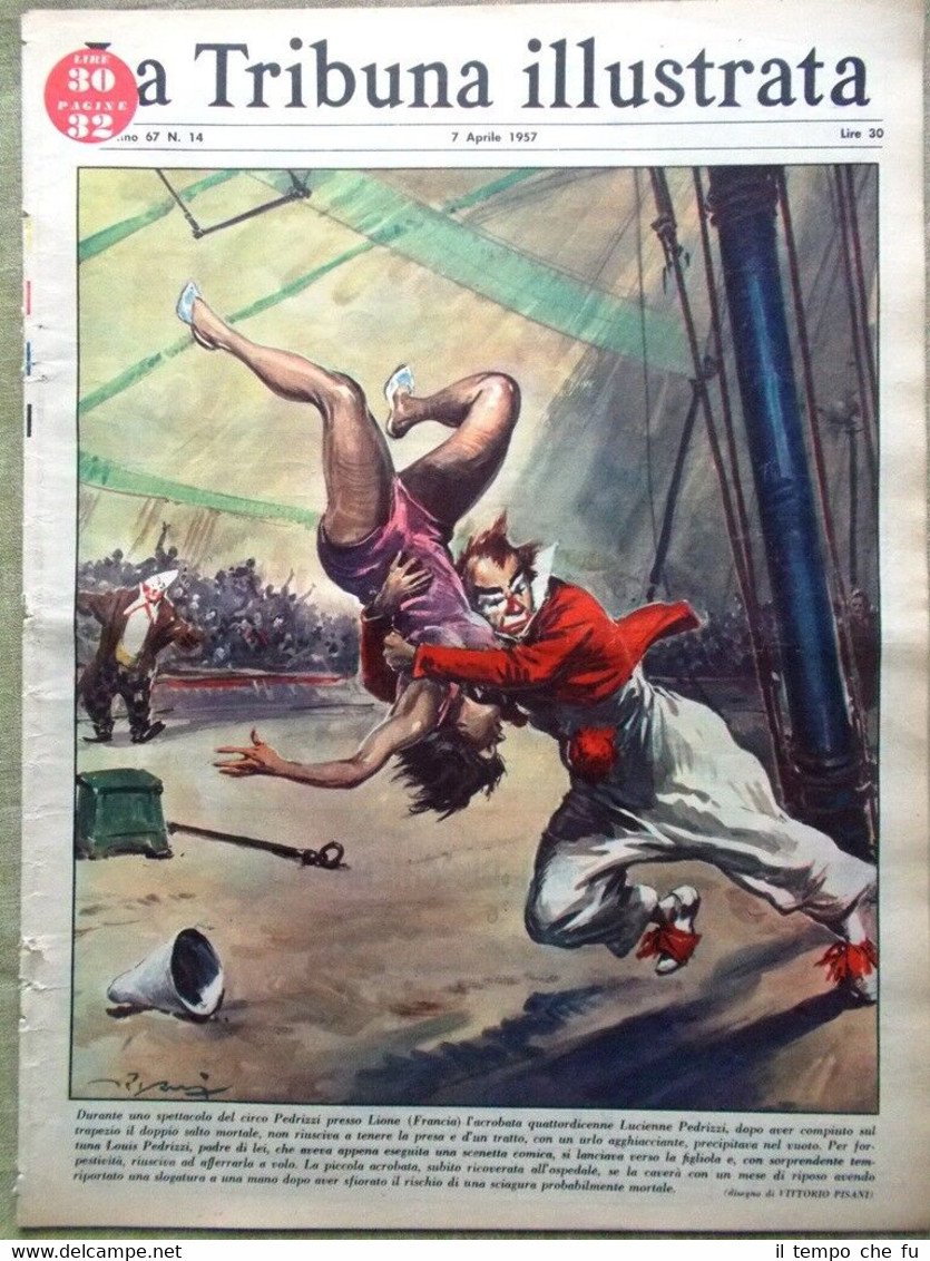 La Tribuna Illustrata 7 Aprile 1957 Collins Mansfield Loren Gabel …