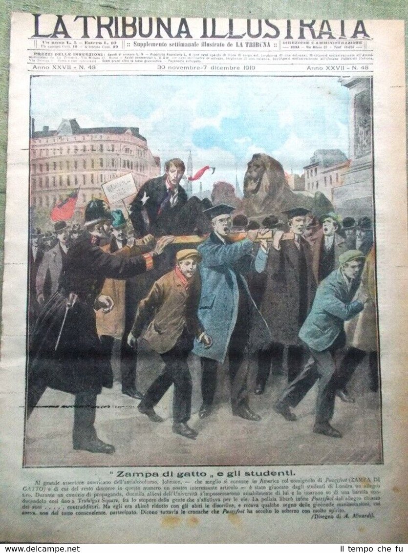 La Tribuna Illustrata 7 Dicembre 1919 Scià di Persia Sciopero …