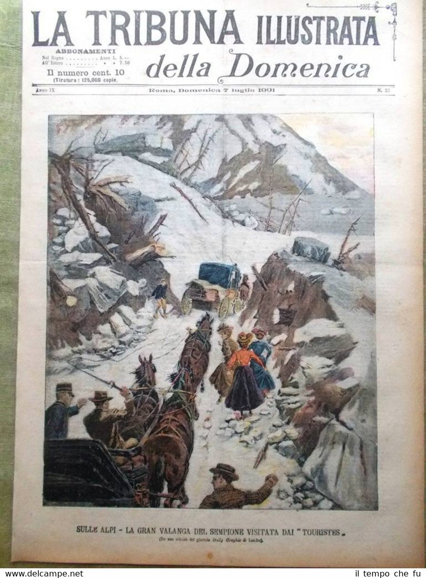 La Tribuna Illustrata 7 Luglio 1901 Valanga Sempione Polidattilia Cimitero …
