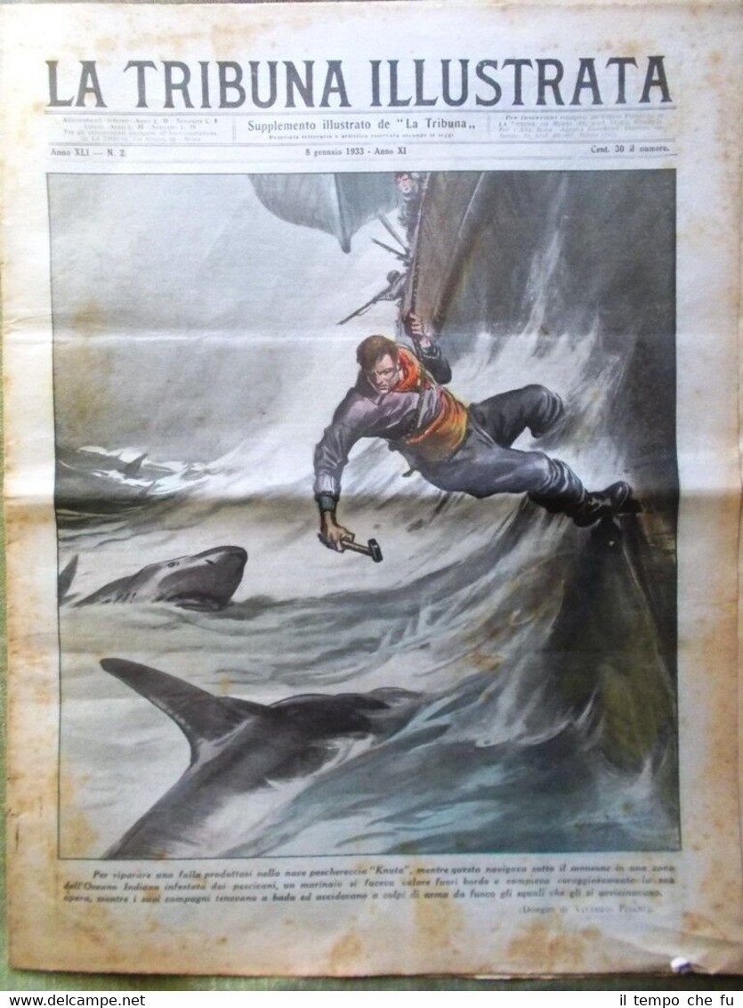 La Tribuna Illustrata 8 Gennaio 1933 Clara Bow Cinema Persia …