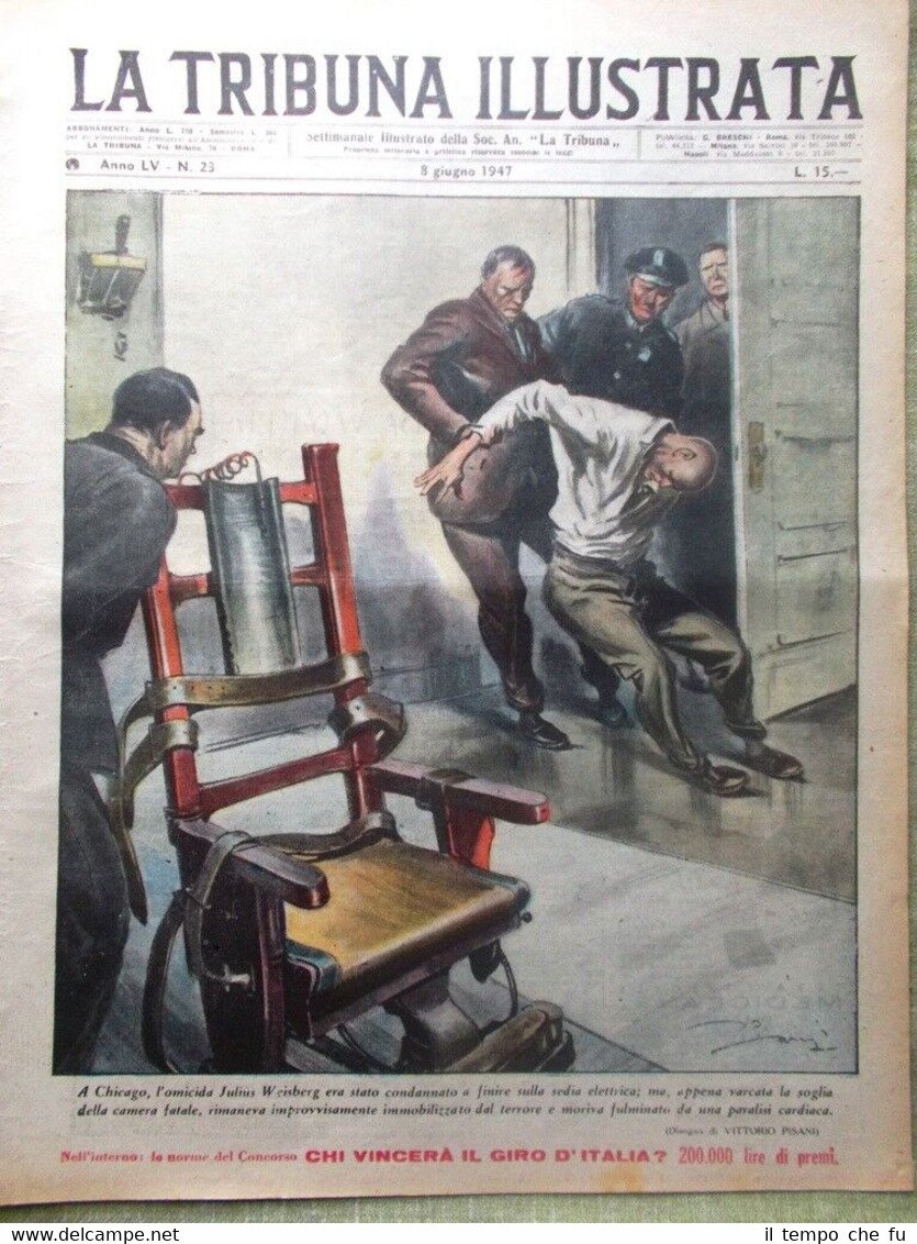 La Tribuna Illustrata 8 Giugno 1947 Eclissi di Sole Coppi …