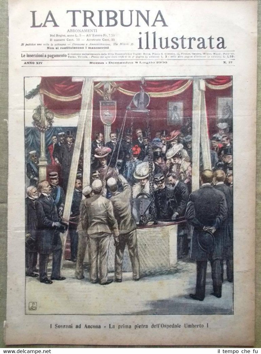 La Tribuna Illustrata 8 Luglio 1906 Ospedale Umberto Ancona San …