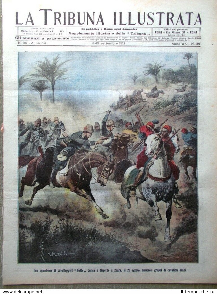 La Tribuna Illustrata 8 Settembre 1912 Barilari Massenet Dardanelli Tripolitania