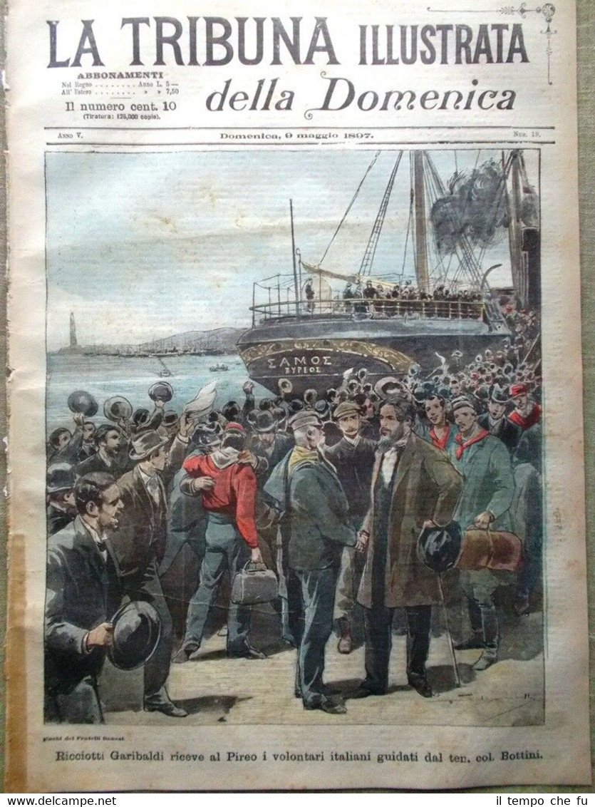 La Tribuna Illustrata 9 Maggio 1897 Ricciotti Garibaldi Nave Etna … | Immagine principale