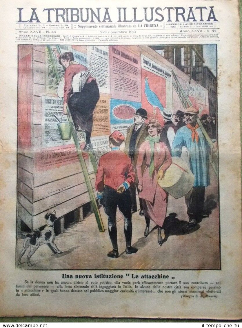 La Tribuna Illustrata 9 Novembre 1919 Trieste Redenta Cina Carta … | Immagine principale