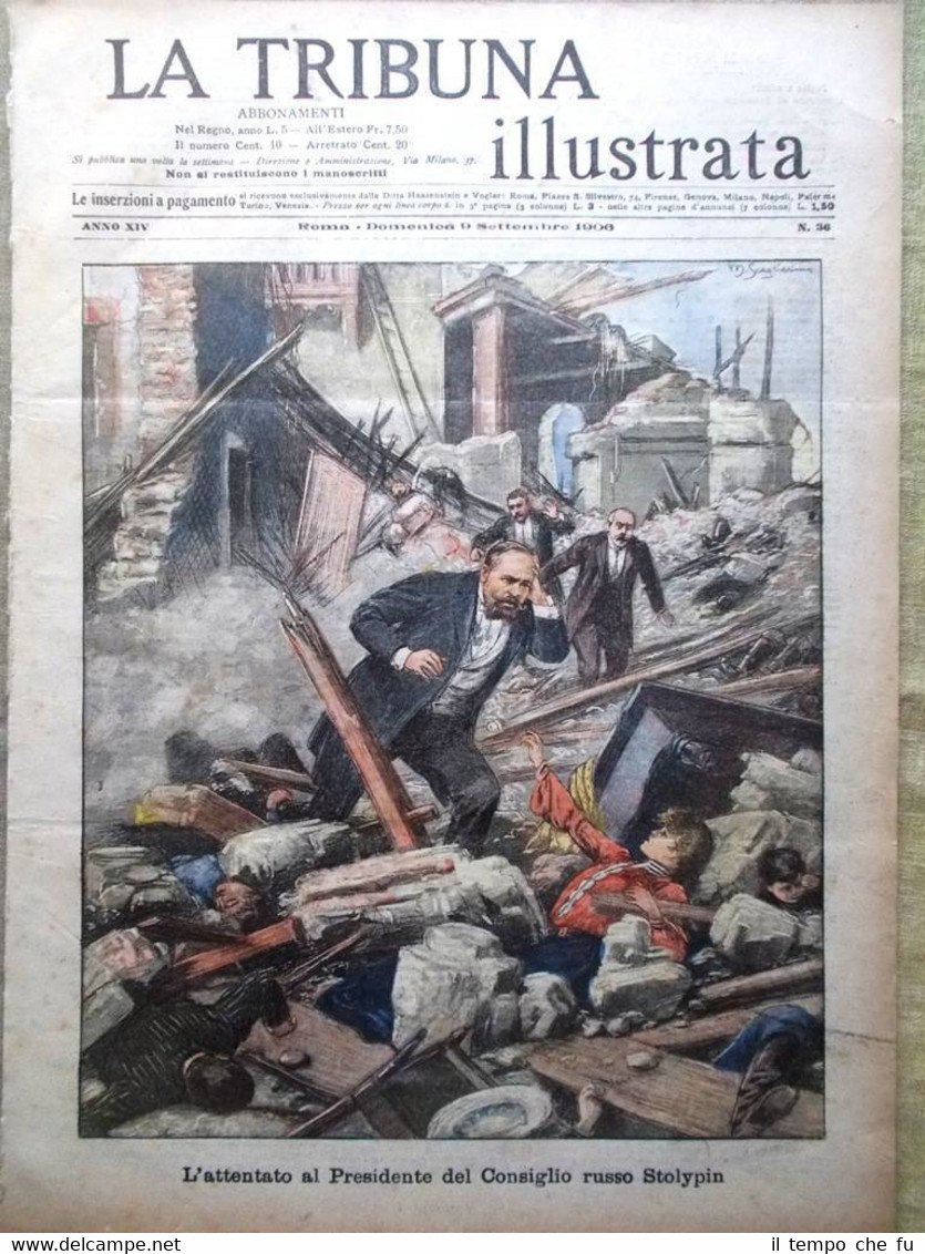 La Tribuna Illustrata 9 Settembre 1906 Attentato Stolypin Vittoria Modigliana