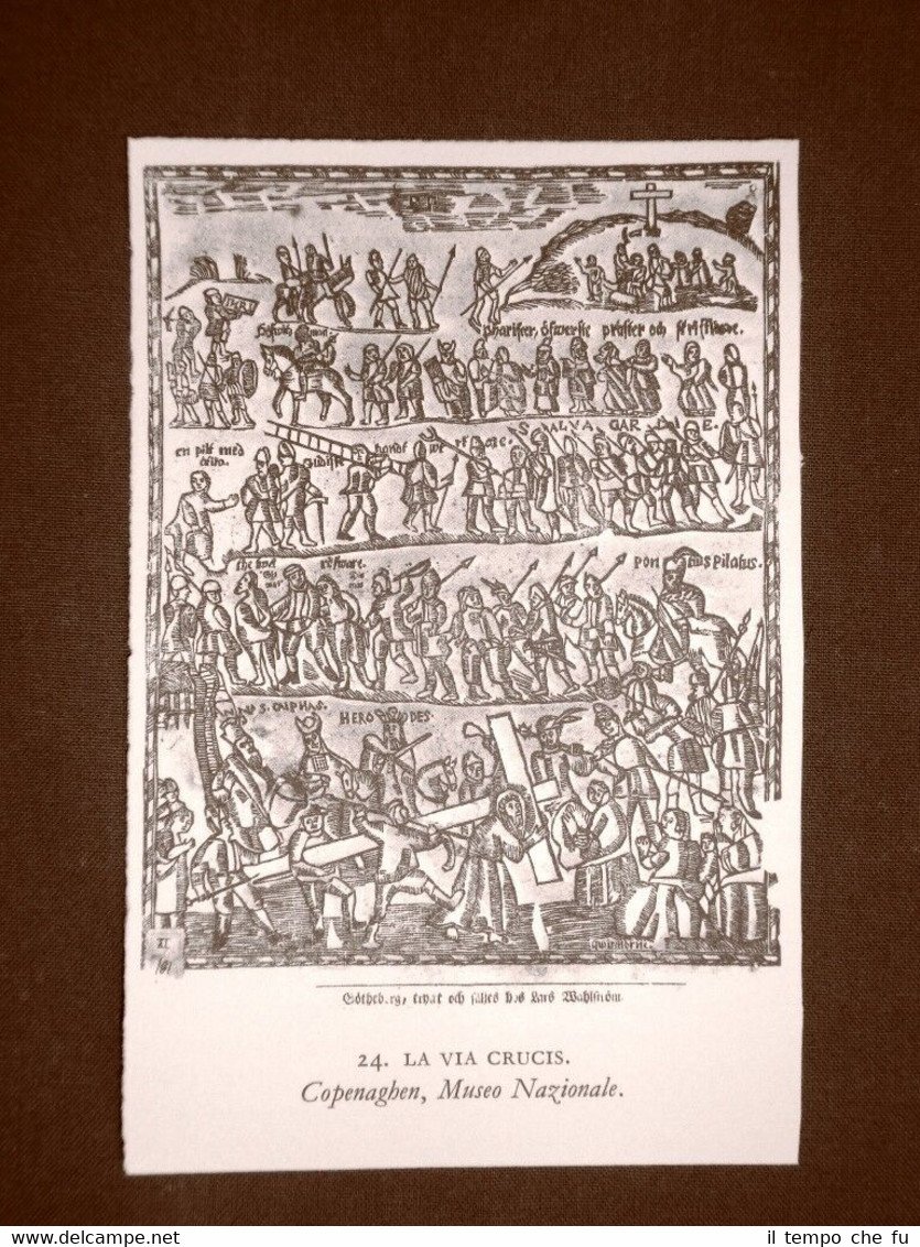 La Via Crucis Museo Nazionale Copenaghen Stampa popolare scandinava Scandinavia
