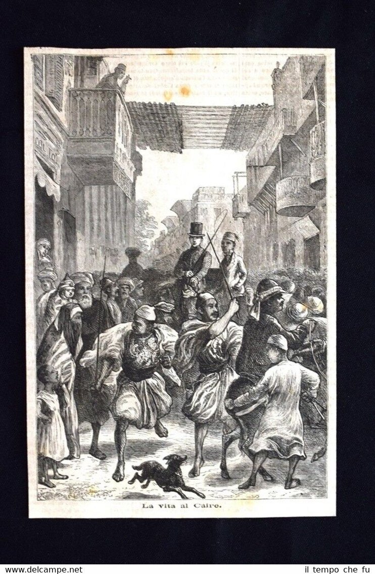 La vita al Cairo Incisione del 1876 | Immagine principale