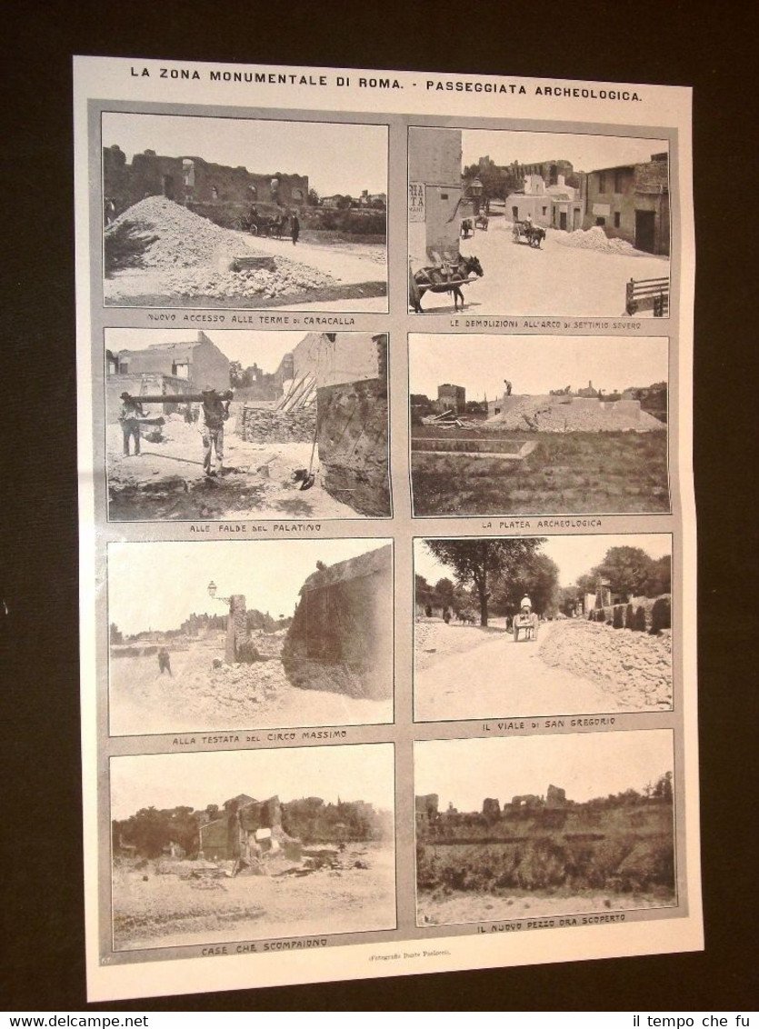 La Zona monumentale di Roma nel 1909 Passeggiata Archeologica