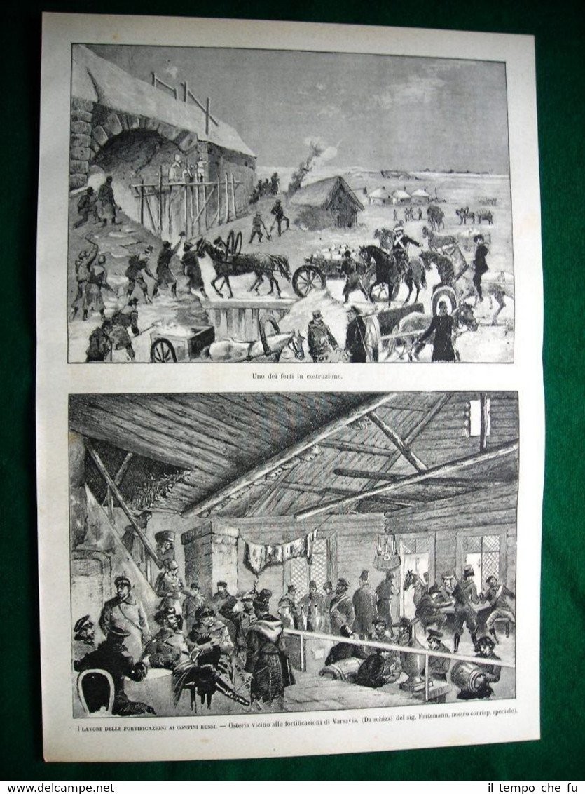 Lavori delle fortificazioni ai confini russi nel 1884 - Osteria …