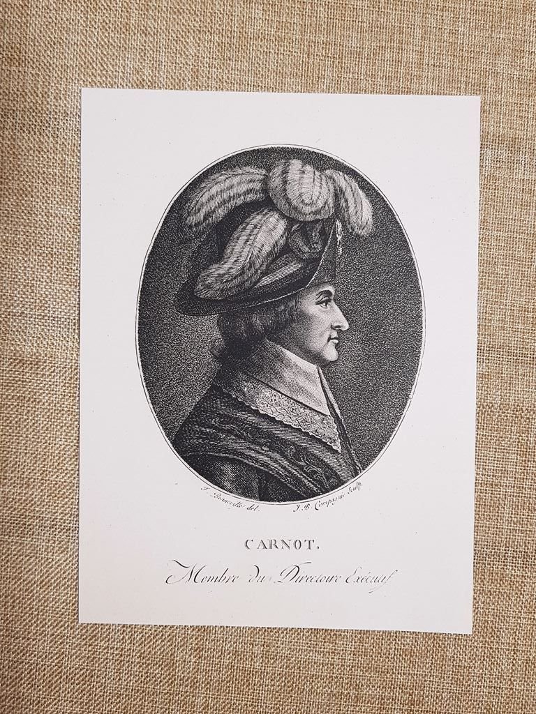 Lazare Carnot 1753 - 1823 Matematico Rivoluzione Francese Incisione del …