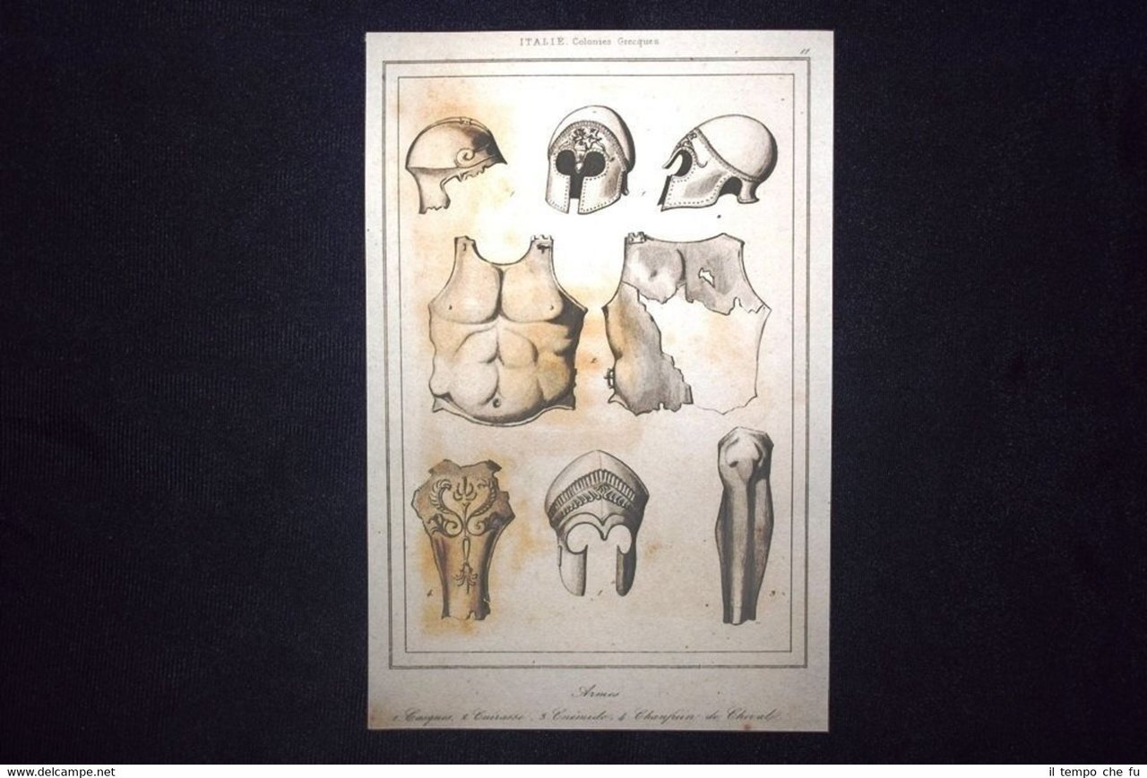 Le armi nelle colonie di Grecia Incisione del 1850 L'Univers …