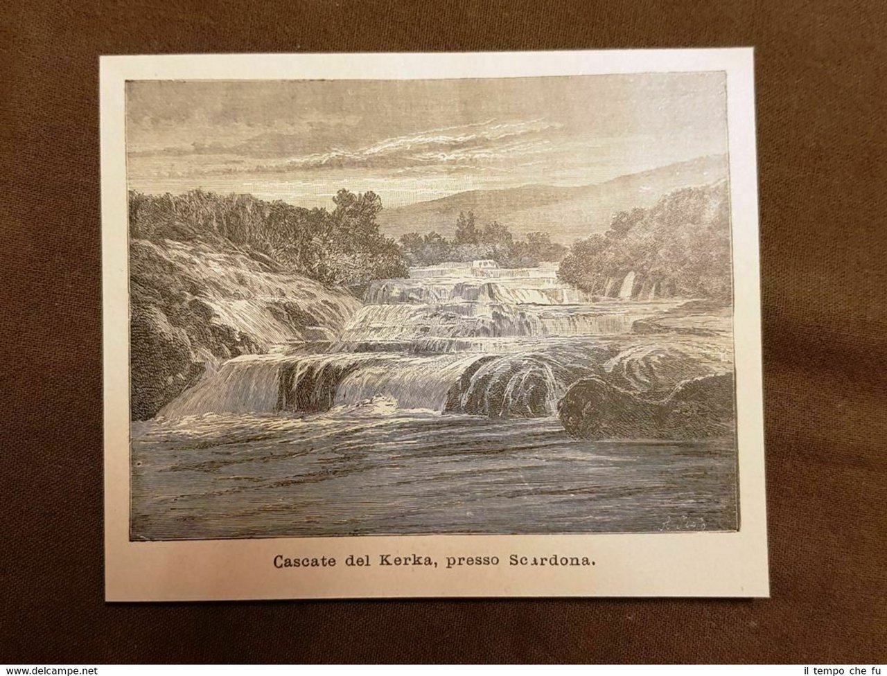Le Cascate di Kerka nel 1896 Scardona Croazia
