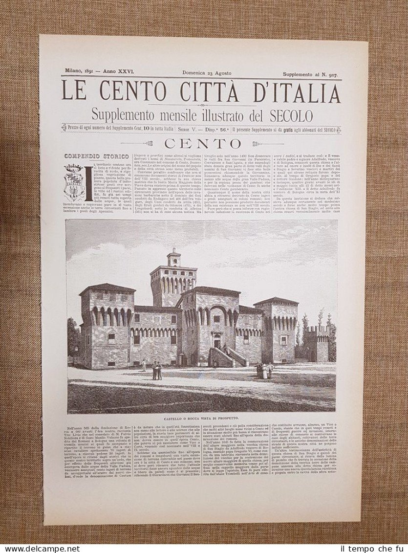 Le Cento Città d'Italia 23 agosto 1891 Cento Il Secolo …