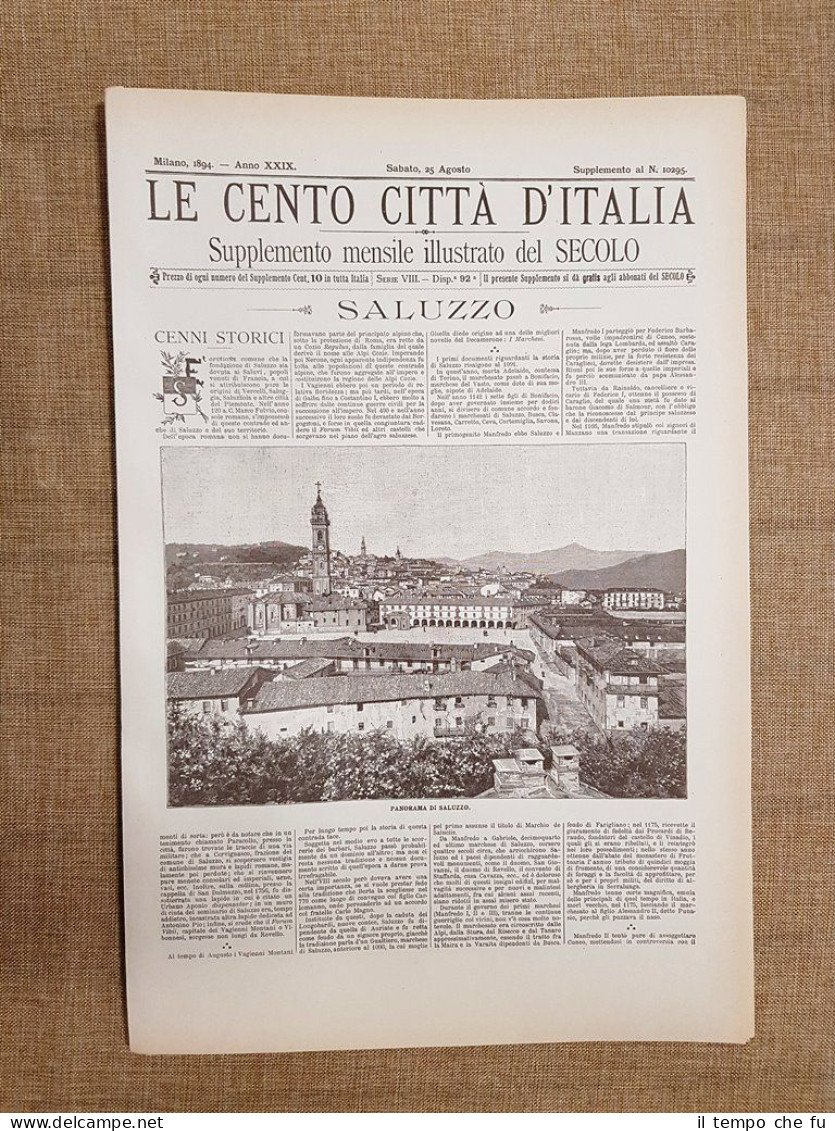 Le Cento Città d'Italia 25 agosto 1894 Saluzzo Il Secolo …