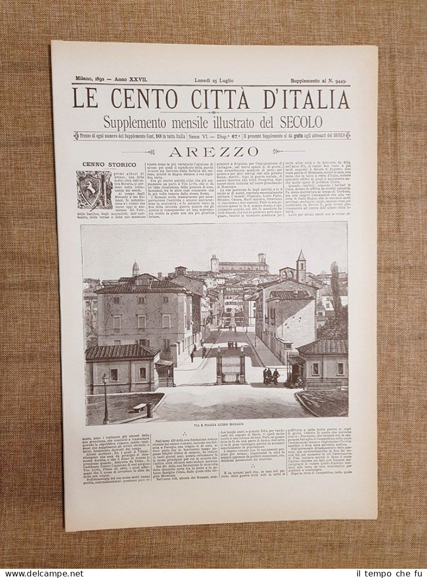 Le Cento Città d'Italia 25 luglio 1892 Arezzo Il Secolo …