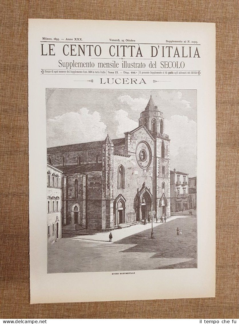 Le Cento Città d'Italia 25 ottobre 1895 Lucera Il Secolo …