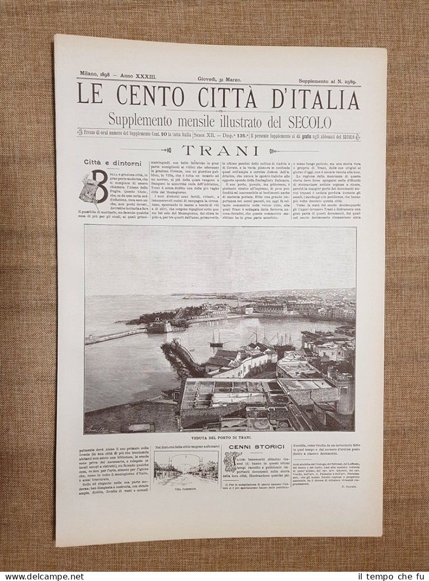 Le Cento Città d'Italia 31 marzo 1898 Trani Il Secolo …