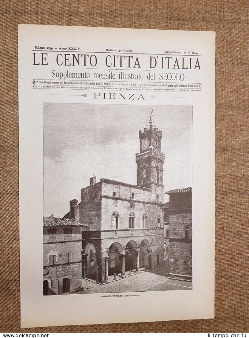 Le Cento Città d'Italia 31 ottobre 1899 Pienza Il Secolo …