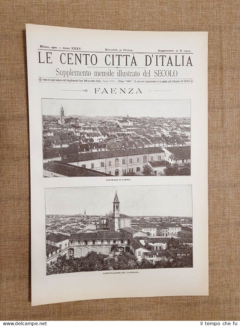 Le Cento Città d'Italia 31 ottobre 1900 Faenza Il Secolo …