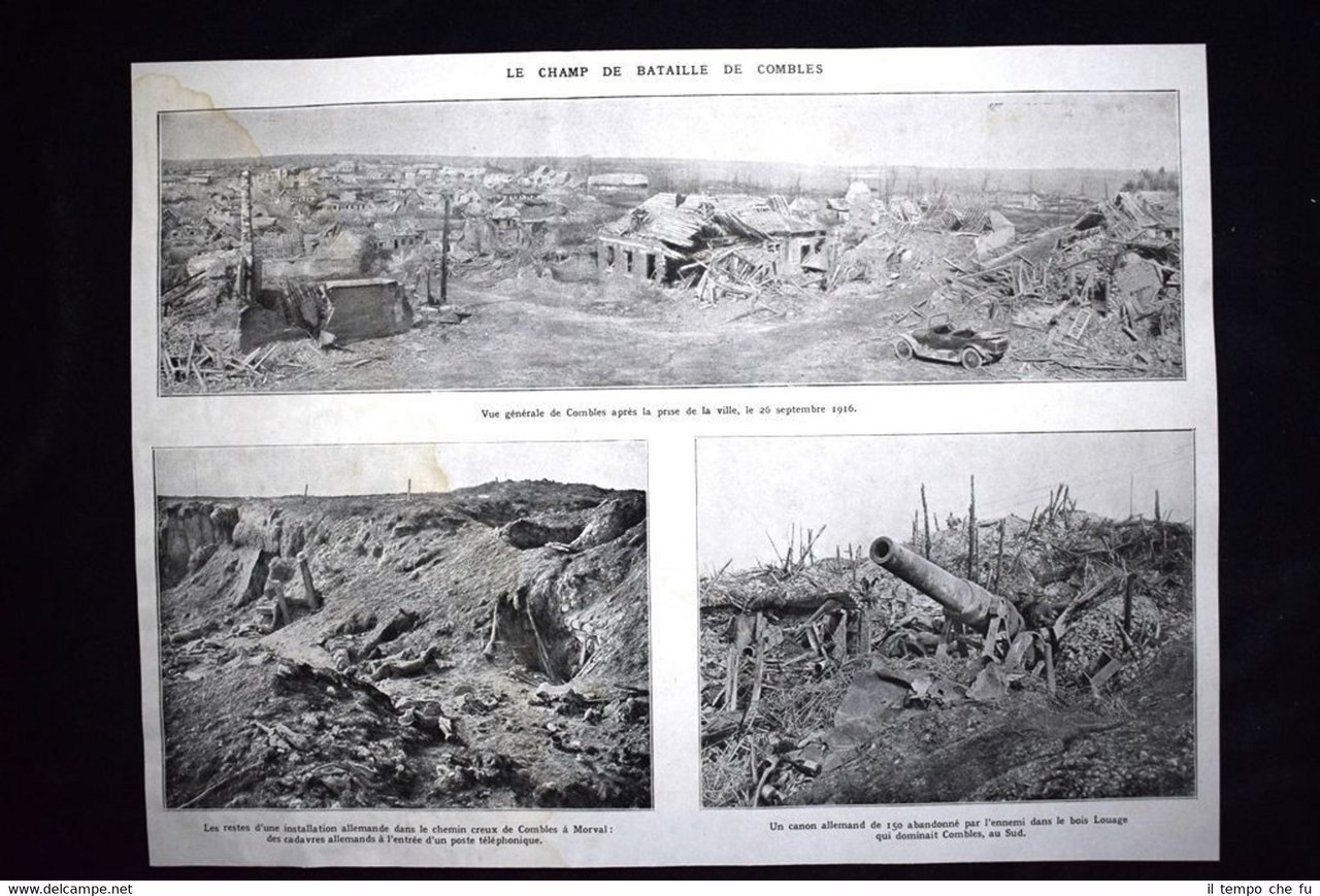 Le champ de Bataille de Combles WW1 Guerra 1914 - …