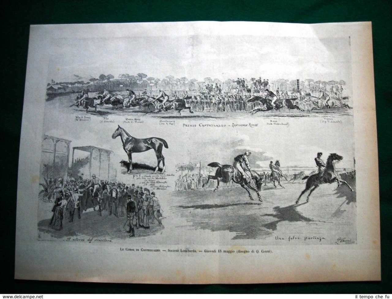 Le Corse di Castellazzo nel 1884 - Società Lombarda