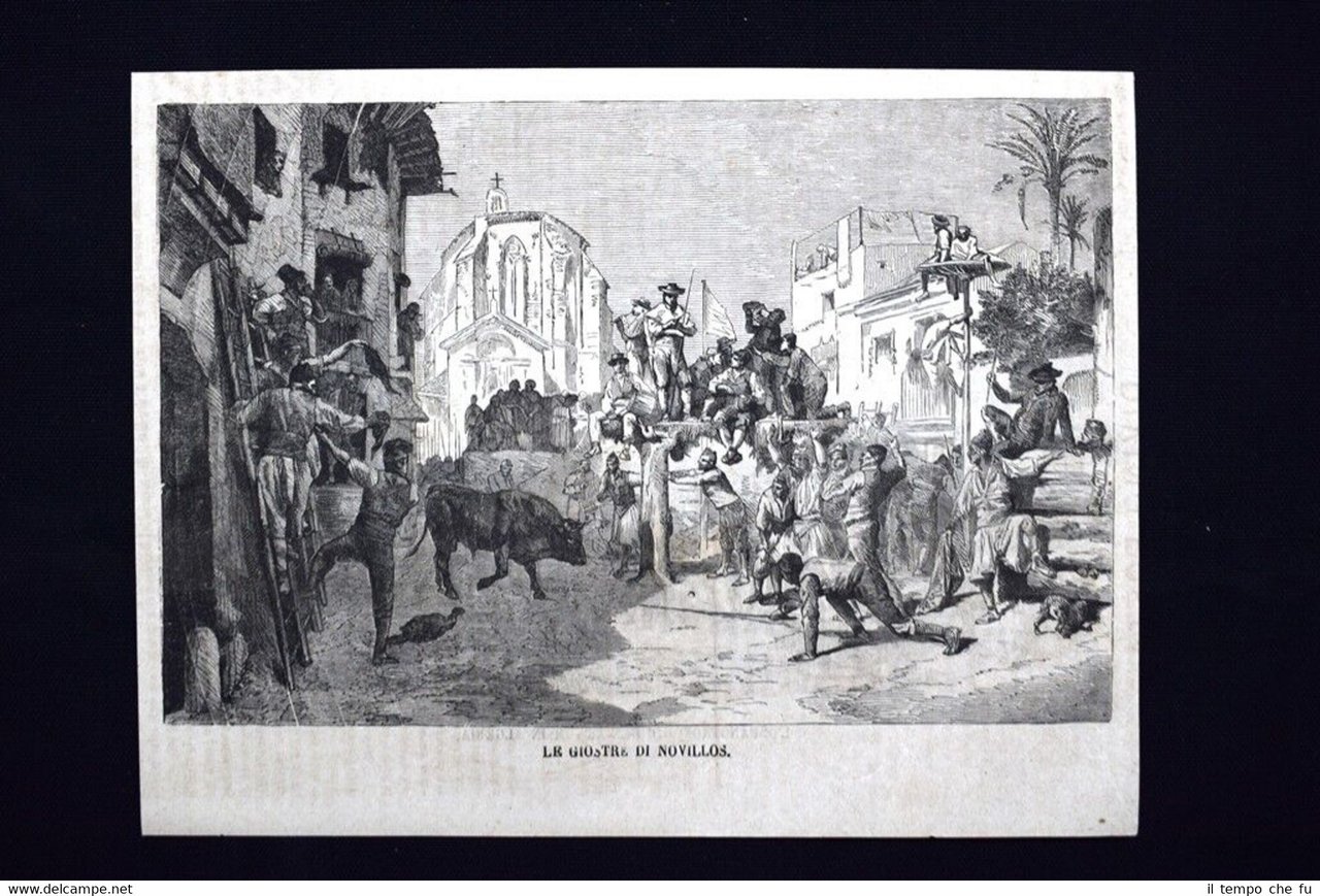 Le giostre di Novillos+L'orfanotrofio di Ben-Aknum in Algeria Incisione del …