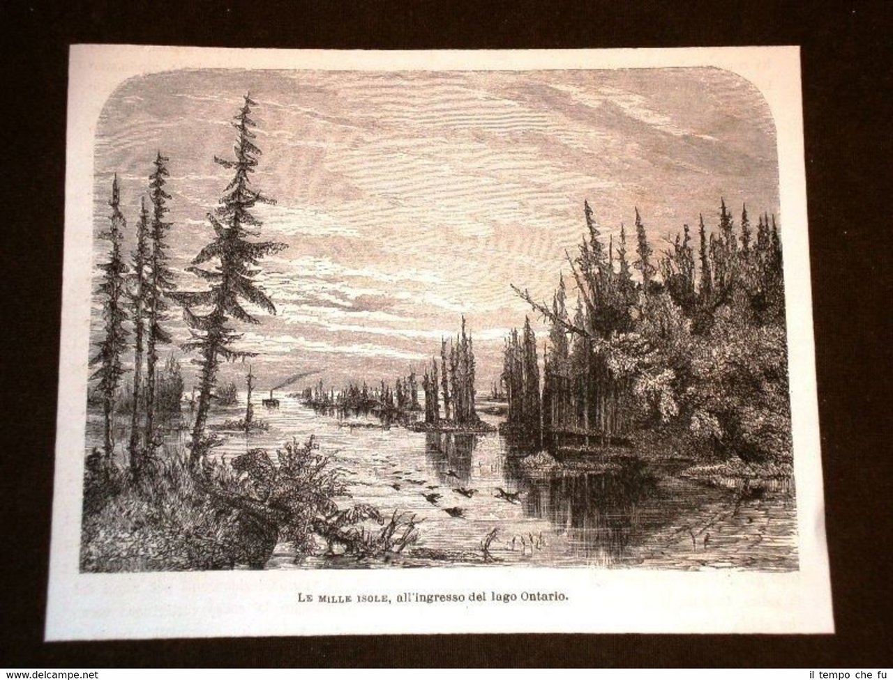 Le Mille Isole nel 1877 all'ingresso del Lago Ontario