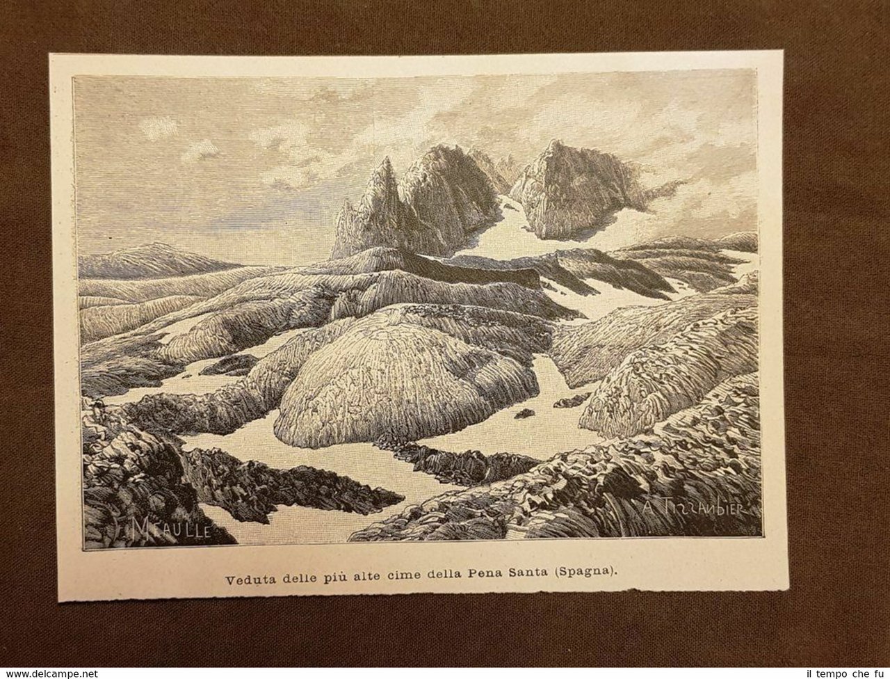 Le più alte cime della Pena Santa nel 1896 Veduta …