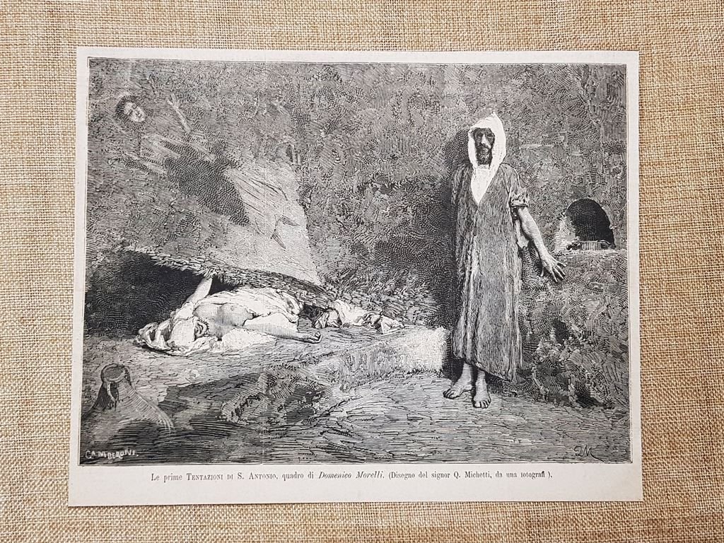 Le prime tentazioni di Sant'Antonio Quadro di Domenico Morelli Stampa …