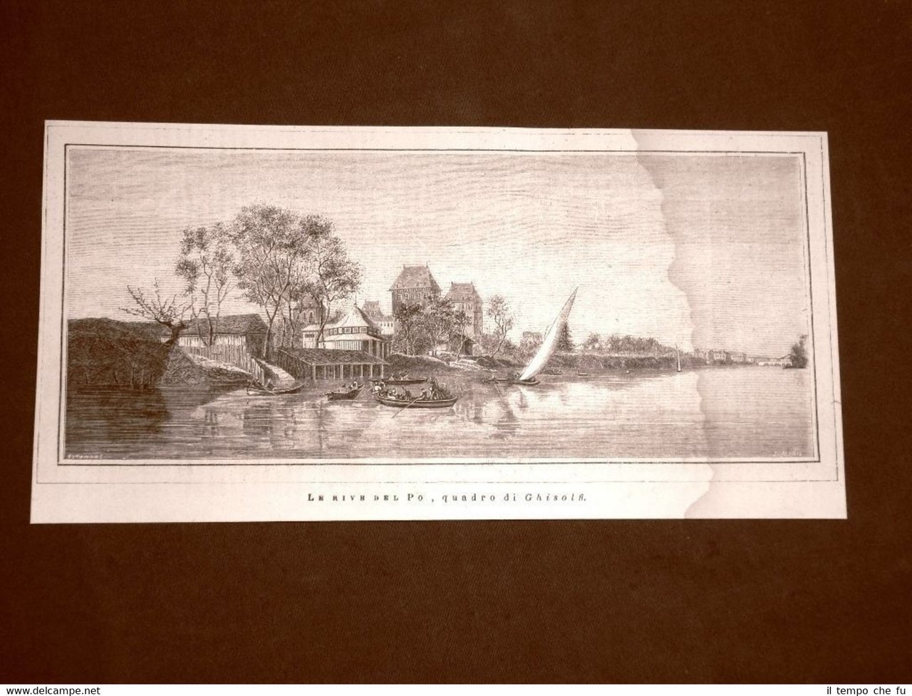 Le rive del fiume Po Quadro di Ghisolfi del 1876