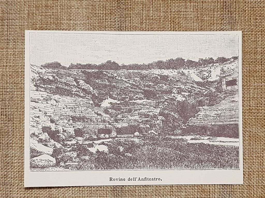 Le rovine dell'Anfiteatro nell'800 Cagliari Sardegna | Immagine principale