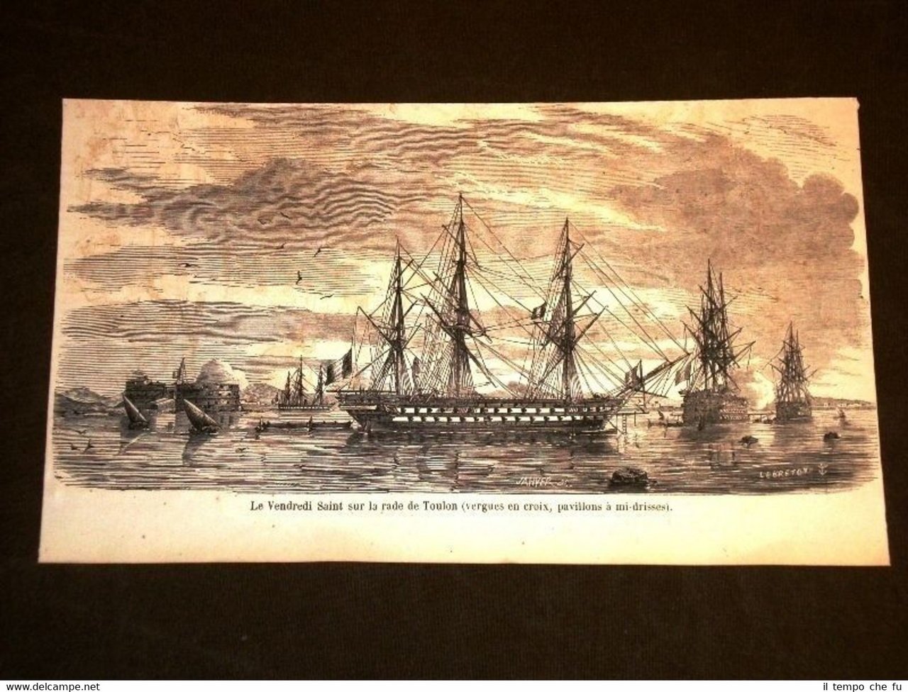 Le Vendredi Saint sur la rade de Toulon en 1858 …