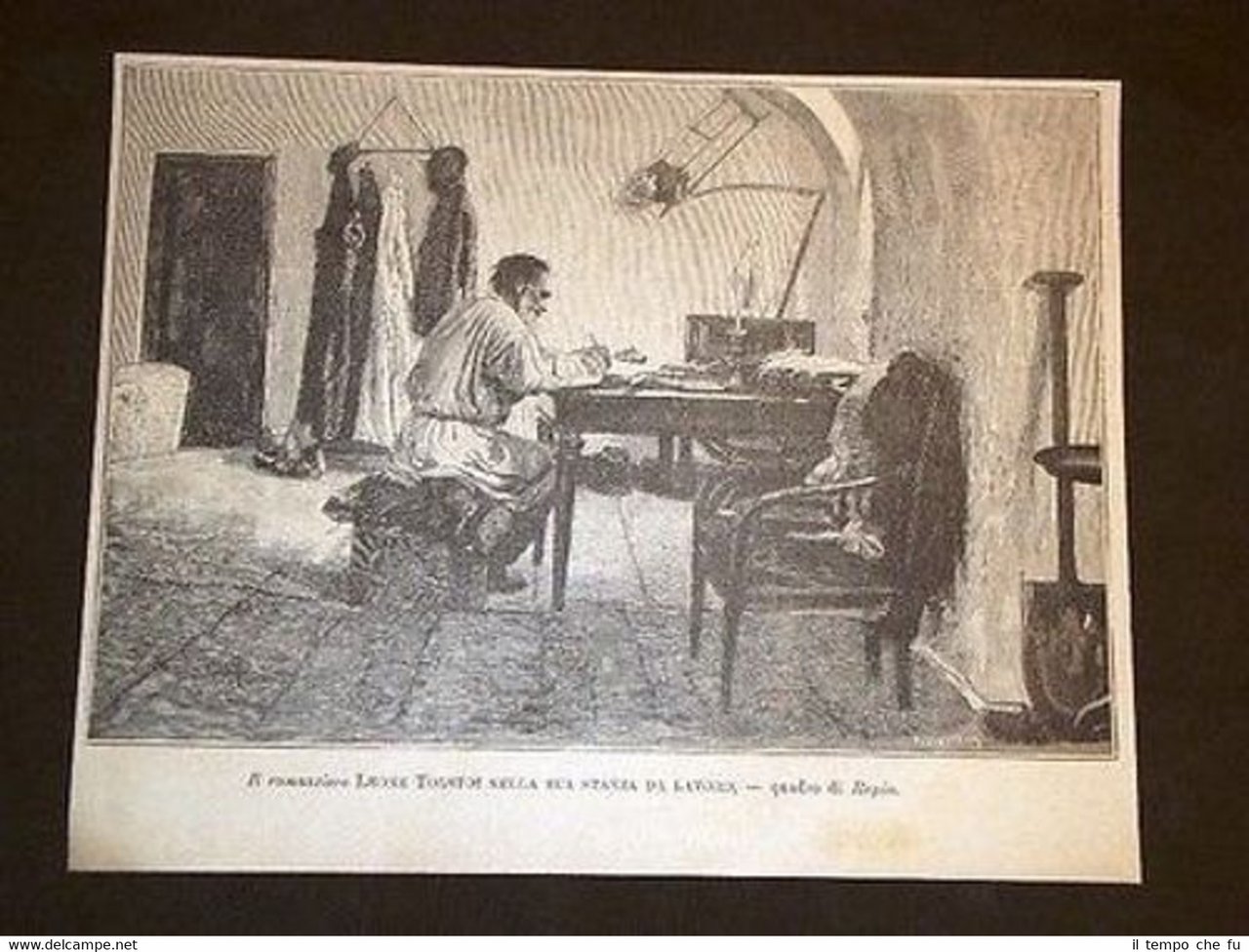 Leone Tolstoi nella stanza da lavoro Quadro di Repin