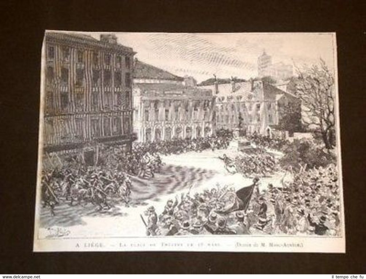 Liegi Rivolta in Piazza del Teatro 18 Marzo 1886 Belgio | Immagine principale