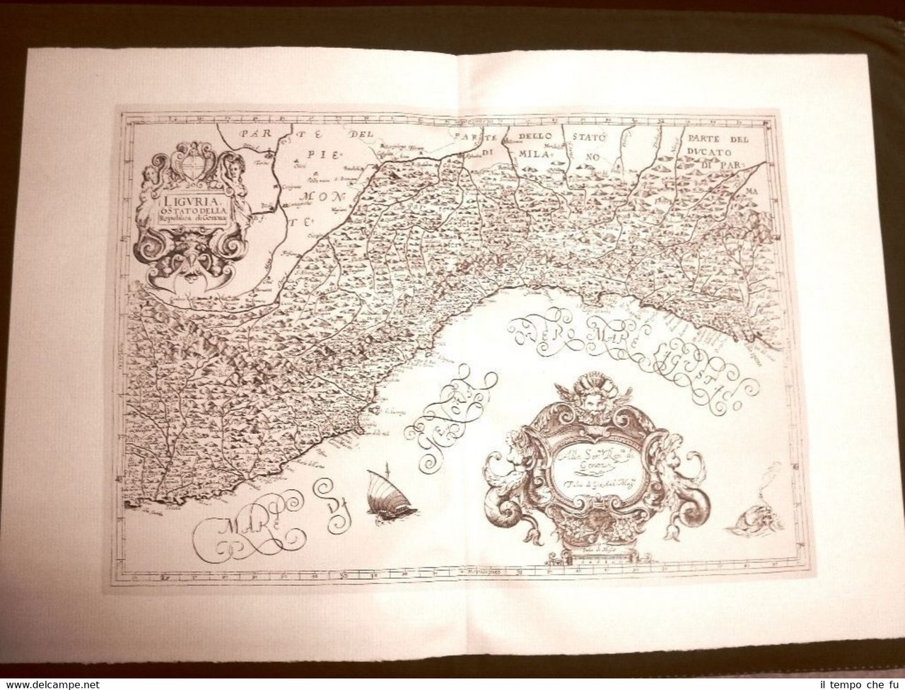 Liguria o Stato di Genova Antonio Magini Maginus Atlante d'Italia …