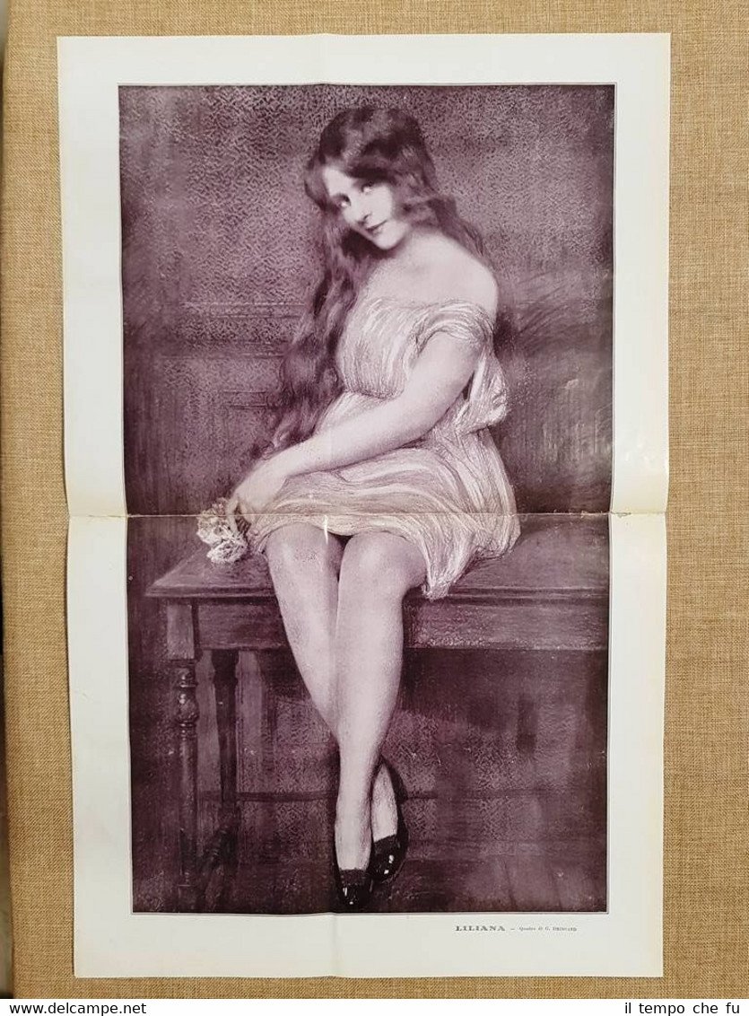 Liliana Quadro di G. Drisgand Grande stampa del 1926
