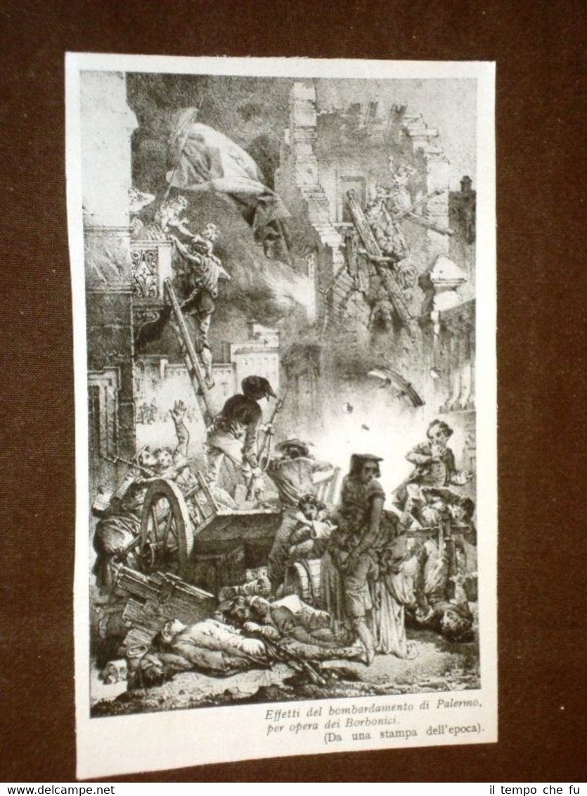 Lo Sbarco di Garibaldi in Sicilia Palermo bombardata dai Borbonici
