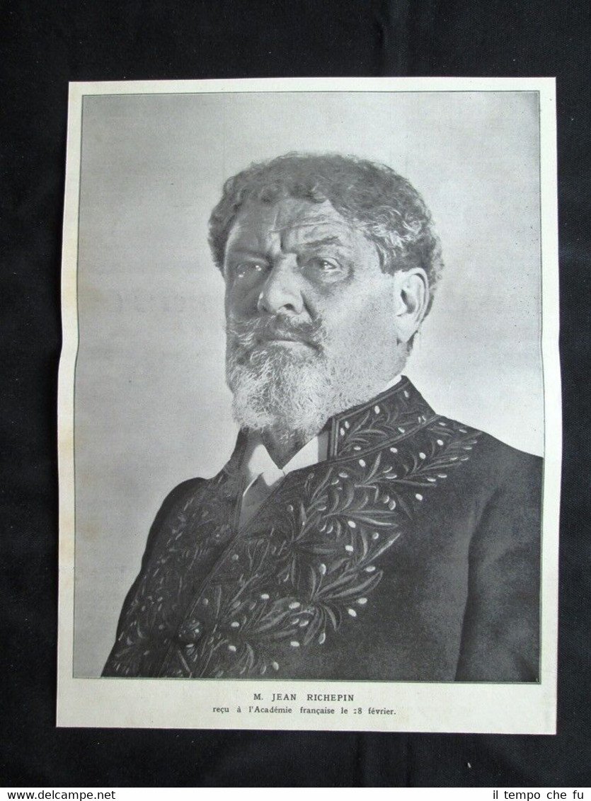 Lo scrittore e drammaturgo francese Jean Richepin Stampa del 1909