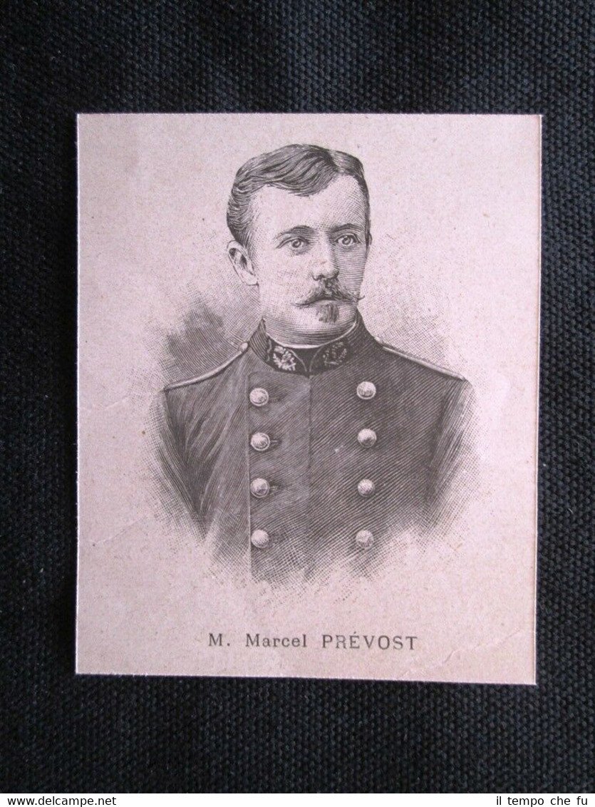 Lo scrittore francese Marcel Prevost Incisione del 1894