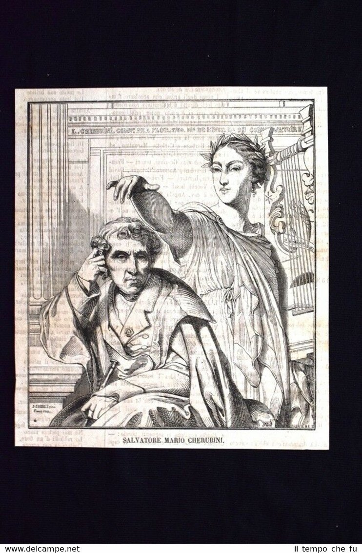 Lo scrittore Salvatore Mario Cherubini, di Firenze Incisione del 1869