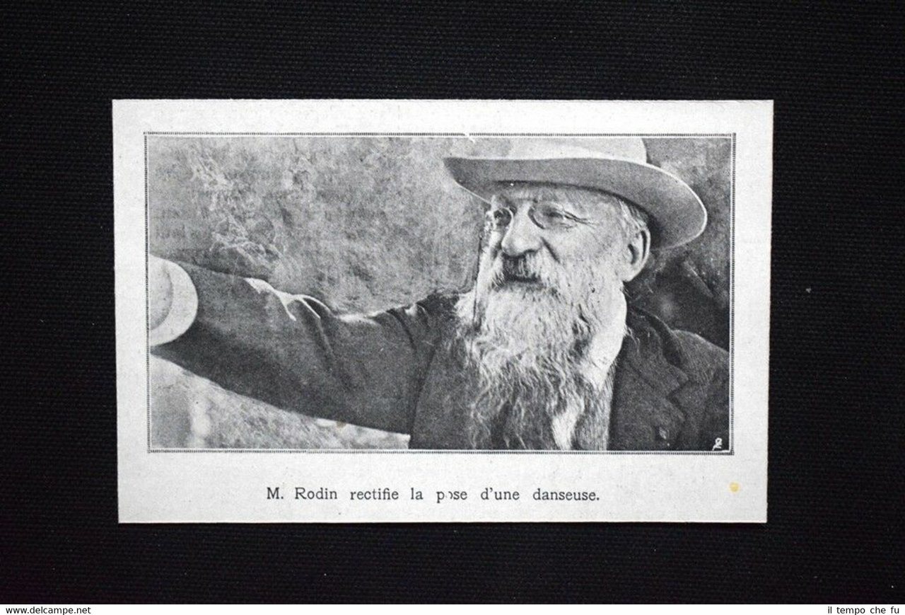 Lo scultore e pittore francese Auguste Rodin Stampa del 1906