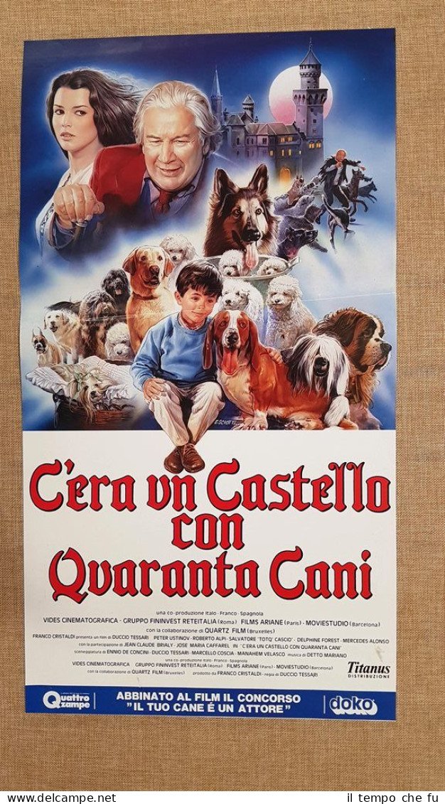 Locandina cinema del 1990 Film C'era un castello con quaranta …