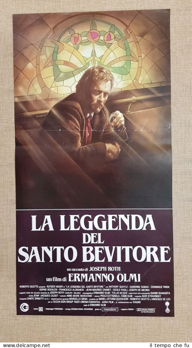 Locandina cinema originale 1988 Film La leggenda del Santo bevitore …