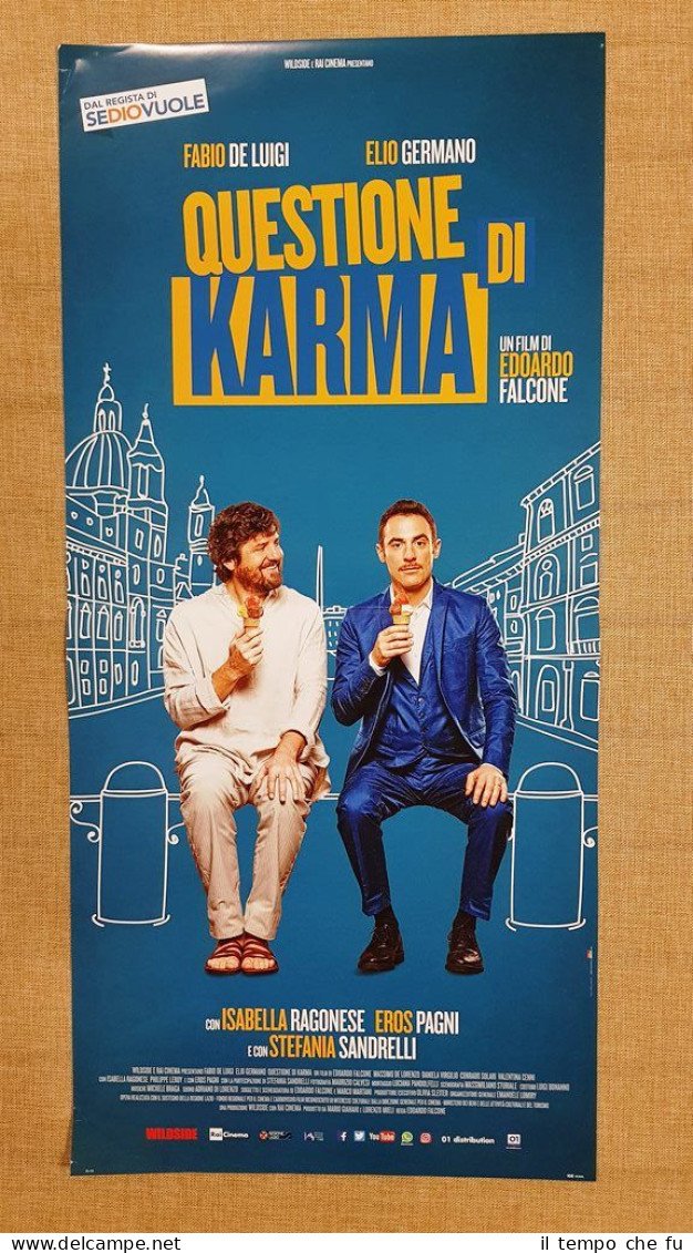 Locandina cinema originale 2017 Film Questione di Karma Regia Edoardo …